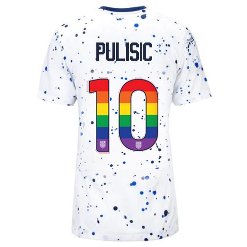 USA Christian Pulisic 2023/24 Home Women's Jersey Rainbow Number