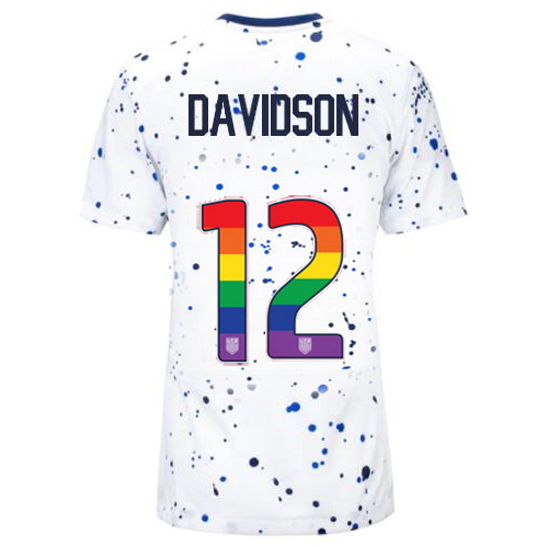USA Tierna Davidson 2023/24 Home Women's Jersey Rainbow Number