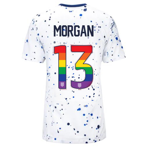 USA Alex Morgan 2023/24 Home Women's Jersey Rainbow Number