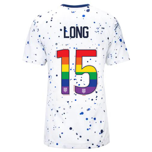 USA Aaron Long 2023/24 Home Women's Jersey Rainbow Number - Click Image to Close
