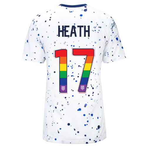USA Tobin Heath 2023/24 Home Women's Jersey Rainbow Number - Click Image to Close