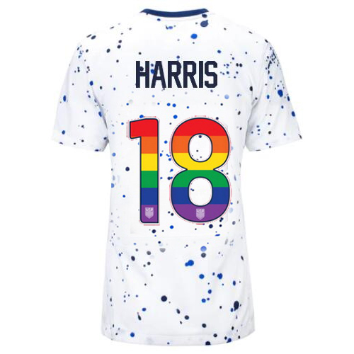 USA Ashlyn Harris 2023/24 Home Women's Jersey Rainbow Number
