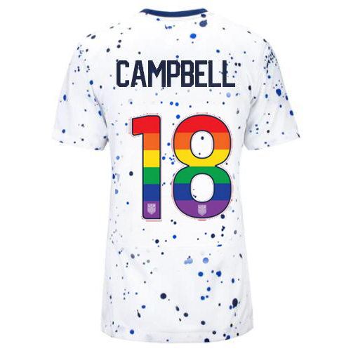 USA Jane Campbell 2023/24 Home Women's Jersey Rainbow Number