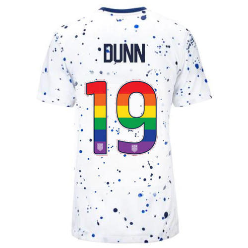 USA Crystal Dunn 2023/24 Home Women's Jersey Rainbow Number