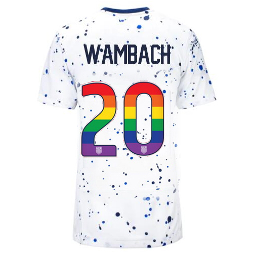 USA Abby Wambach 2023/24 Home Women's Jersey Rainbow Number