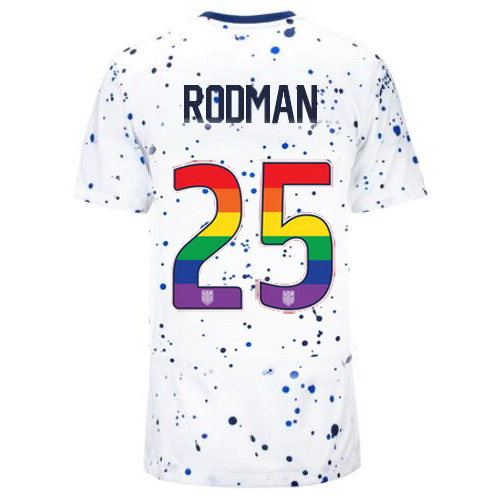 USA Trinity Rodman 2023/24 Home Women's Jersey Rainbow Number
