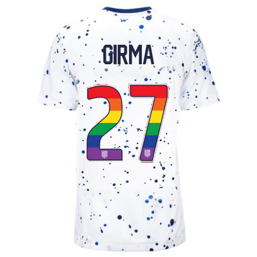 USA Naomi Girma 2023/24 Home Women's Jersey Rainbow Number