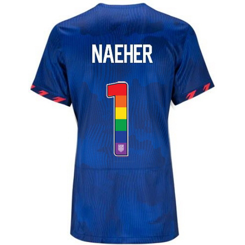 USA Alyssa Naeher 2023/24 Away Women's Jersey Rainbow Number