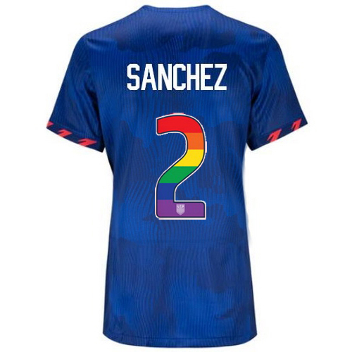 USA Ashley Sanchez 2023/24 Away Women's Jersey Rainbow Number