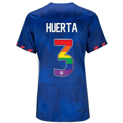 USA Sofia Huerta 2023/24 Away Women's Jersey Rainbow Number