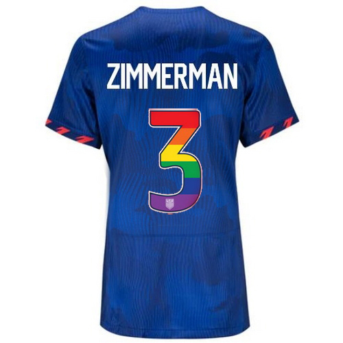 USA Walker Zimmerman 2023/24 Away Women's Jersey Rainbow Number