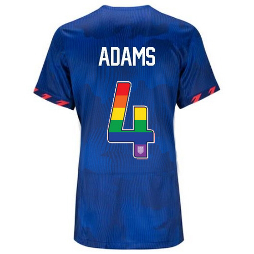 USA Tyler Adams 2023/24 Away Women's Jersey Rainbow Number