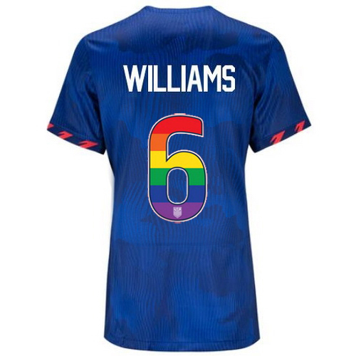 USA Lynn Williams 2023/24 Away Women's Jersey Rainbow Number