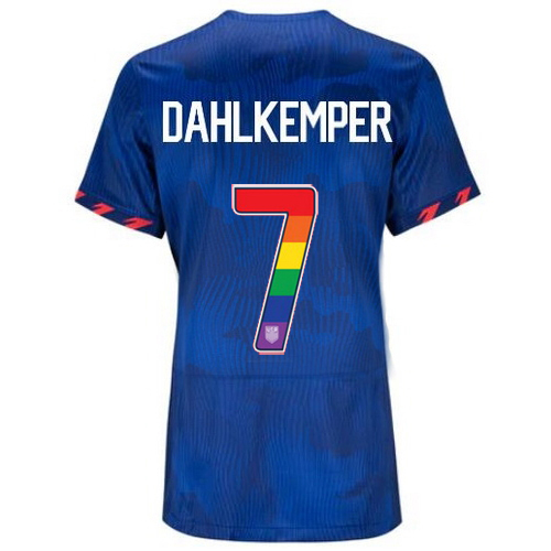 USA Abby Dahlkemper 2023/24 Away Women's Jersey Rainbow Number