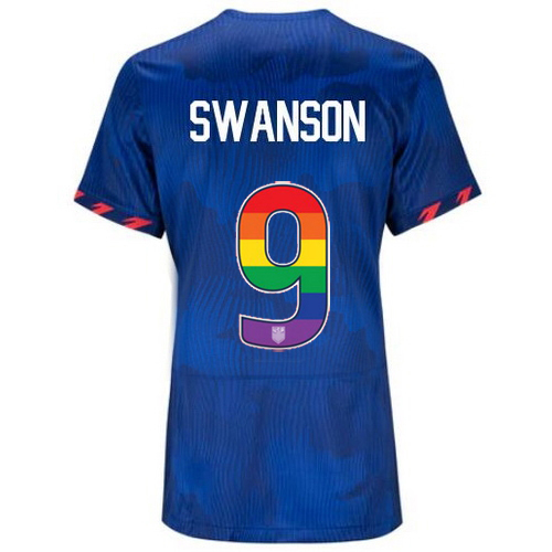 USA Mallory Swanson 2023/24 Away Women's Jersey Rainbow Number