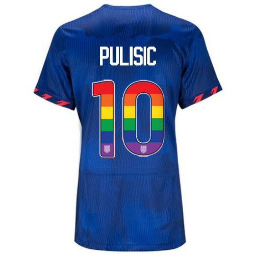 USA Christian Pulisic 2023/24 Away Women's Jersey Rainbow Number