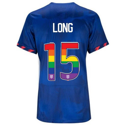 USA Aaron Long 2023/24 Away Women's Jersey Rainbow Number - Click Image to Close