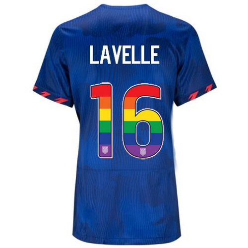 USA Rose Lavelle 2023/24 Away Women's Jersey Rainbow Number