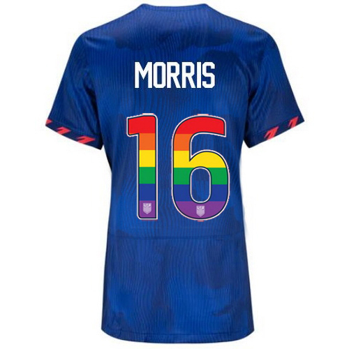 USA Jordan Morris 2023/24 Away Women's Jersey Rainbow Number