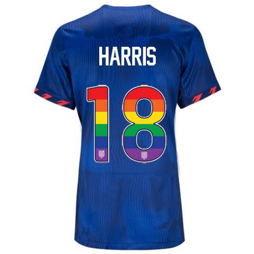 USA Ashlyn Harris 2023/24 Away Women's Jersey Rainbow Number