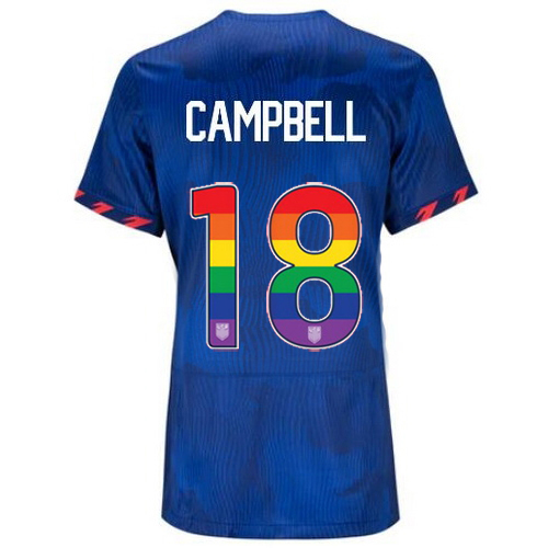 USA Jane Campbell 2023/24 Away Women's Jersey Rainbow Number