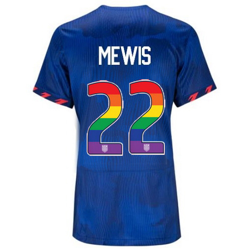 USA Kristie Mewis 2023/24 Away Women's Jersey Rainbow Number