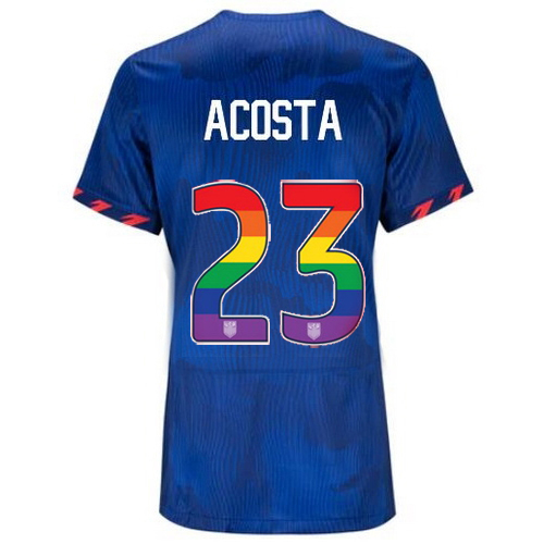 USA Kellyn Acosta 2023/24 Away Women's Jersey Rainbow Number