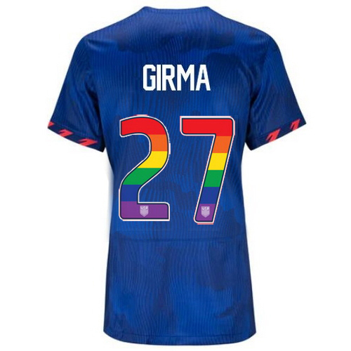 USA Naomi Girma 2023/24 Away Women's Jersey Rainbow Number