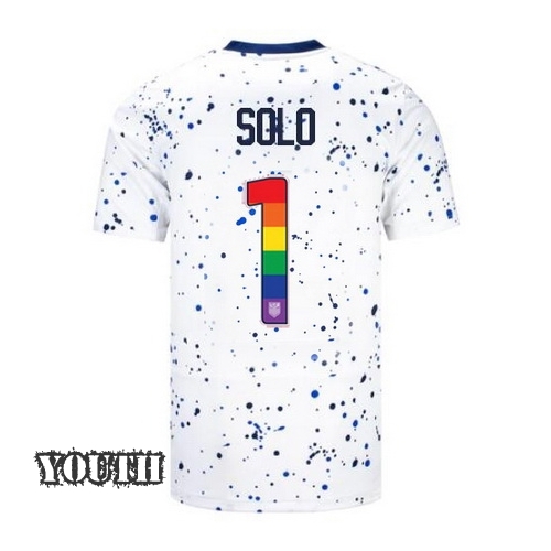 USA Hope Solo 2023/24 Home Youth Jersey Rainbow Number