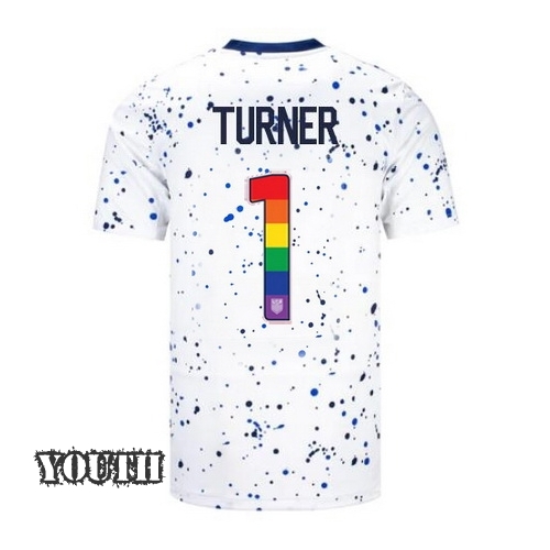 USA Matt Turner 2023/24 Home Youth Jersey Rainbow Number