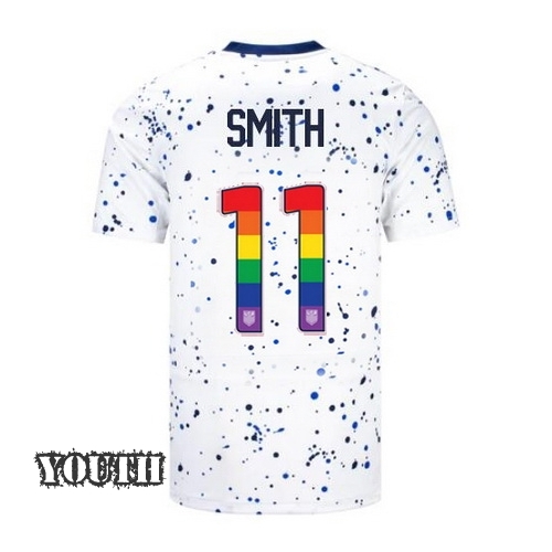 USA Sophia Smith 2023/24 Home Youth Jersey Rainbow Number