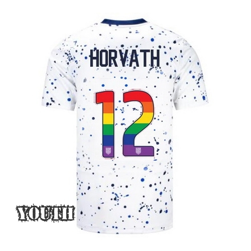 USA Ethan Horvath 2023/24 Home Youth Jersey Rainbow Number