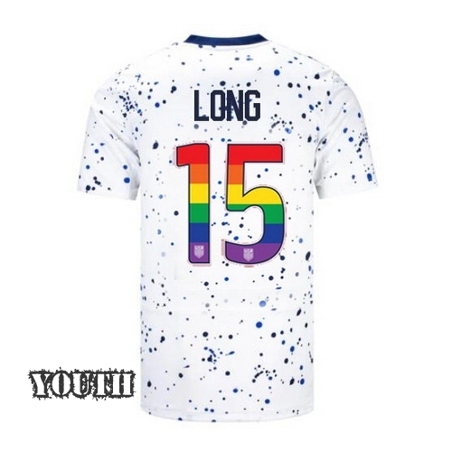 USA Aaron Long 2023/24 Home Youth Jersey Rainbow Number