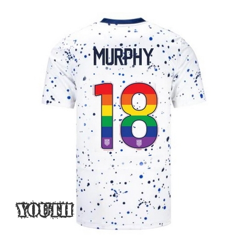 USA Casey Murphy 2023/24 Home Youth Jersey Rainbow Number