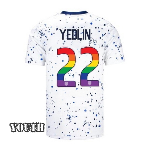 USA DeAndre Yedlin 2023/24 Home Youth Jersey Rainbow Number