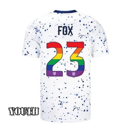 USA Emily Fox 2023/24 Home Youth Jersey Rainbow Number