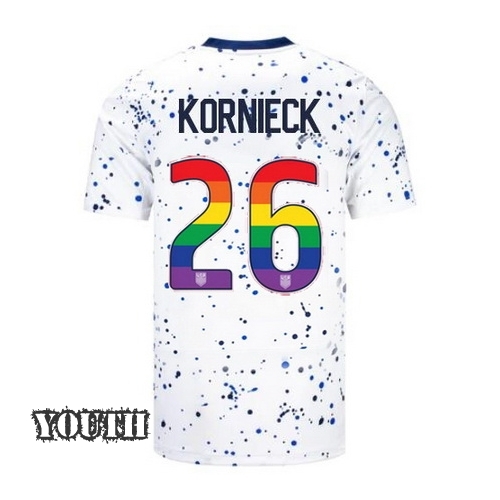 USA Taylor Kornieck 2023/24 Home Youth Jersey Rainbow Number