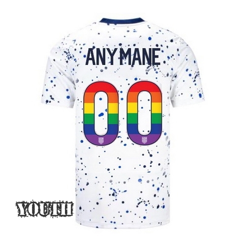 USA Customized 2023/24 Home Youth Jersey Rainbow Number