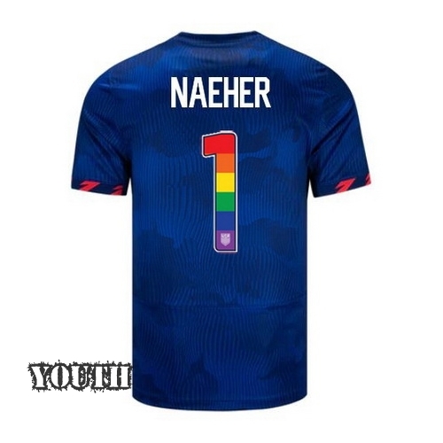 USA Alyssa Naeher 2023/24 Away Youth Jersey Rainbow Number