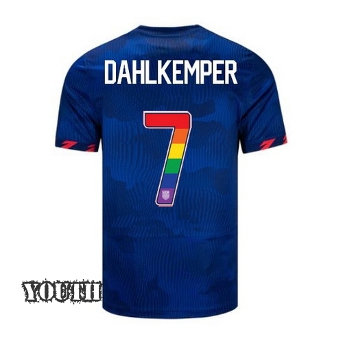 USA Abby Dahlkemper 2023/24 Away Youth Jersey Rainbow Number