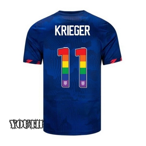 USA Ali Krieger 2023/24 Away Youth Jersey Rainbow Number
