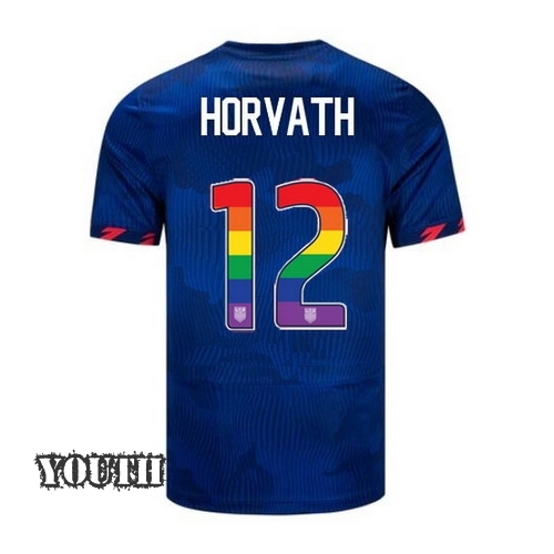 USA Ethan Horvath 2023/24 Away Youth Jersey Rainbow Number