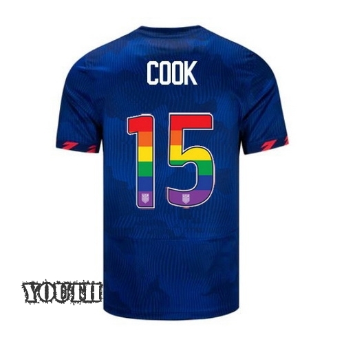 USA Alana Cook 2023/24 Away Youth Jersey Rainbow Number