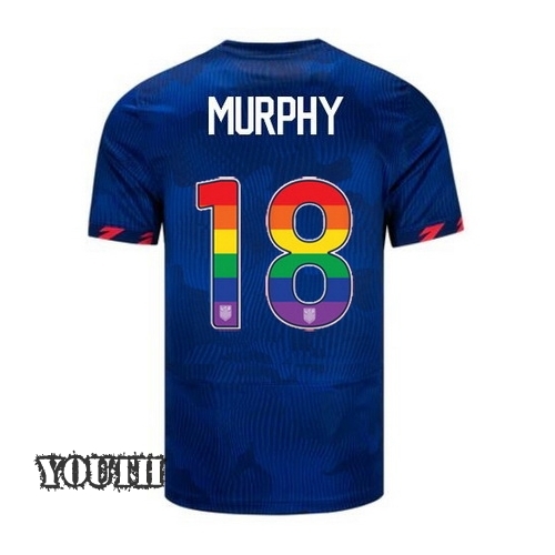USA Casey Murphy 2023/24 Away Youth Jersey Rainbow Number