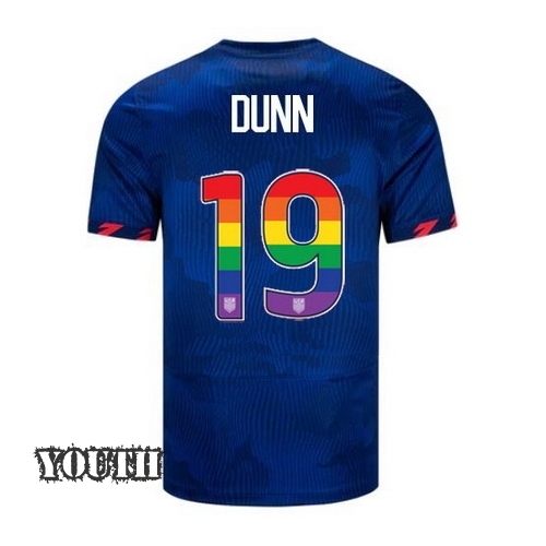 USA Crystal Dunn 2023/24 Away Youth Jersey Rainbow Number