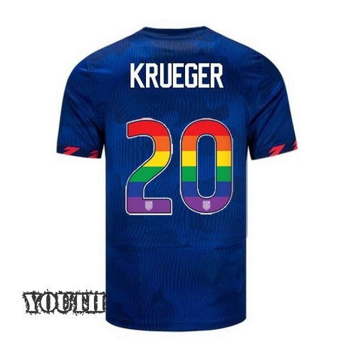 USA Casey Krueger 2023/24 Away Youth Jersey Rainbow Number
