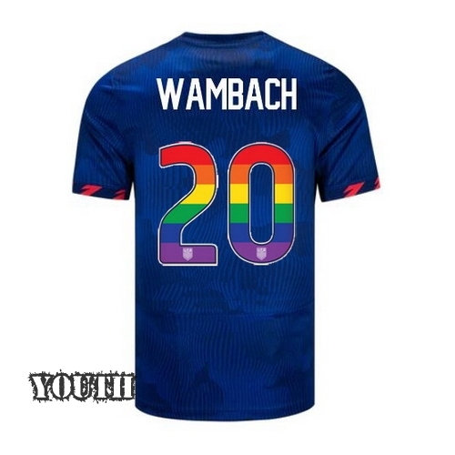 USA Abby Wambach 2023/24 Away Youth Jersey Rainbow Number
