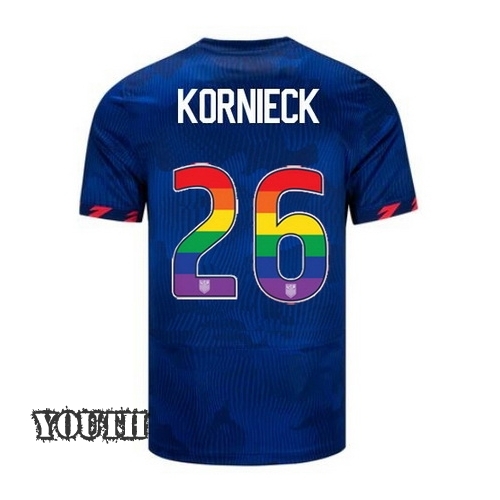 USA Taylor Kornieck 2023/24 Away Youth Jersey Rainbow Number